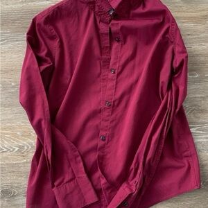 Red Button-Up Shirt